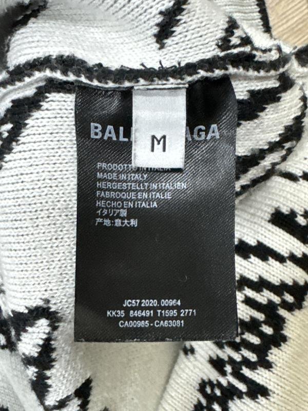 Мужской Balenciaga Свитер Чёрный Трикотаж 48