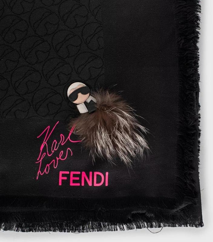 Écharpe Fendi Noir Coton