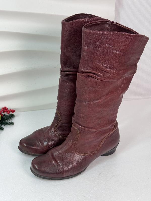 Women Think! Boots Burgundy Leather 38