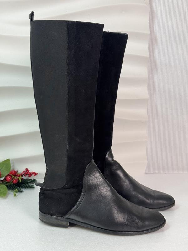 Women Navyboot Boots Black Leather 40