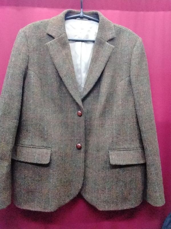 Женский Harris Tweed Пиджак Бирюзовый Шерсть 40 /