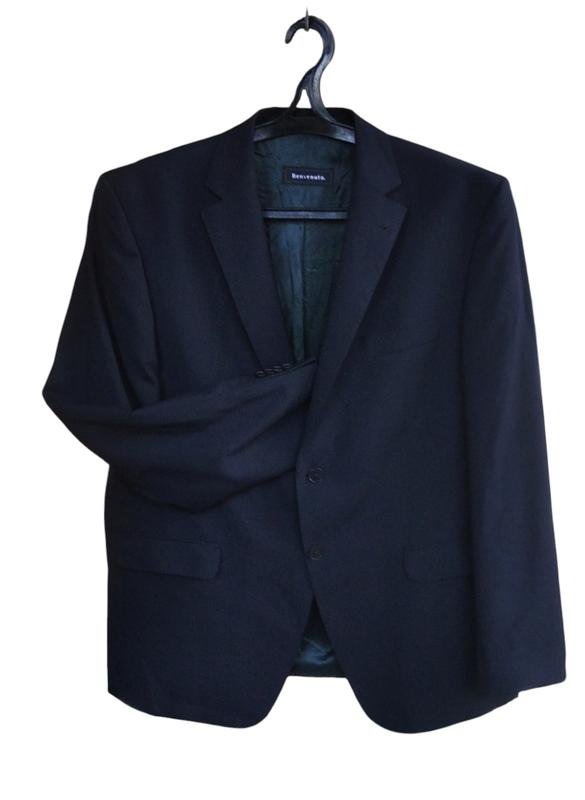Men Benvenuto Blazer Navy Wool 3XL