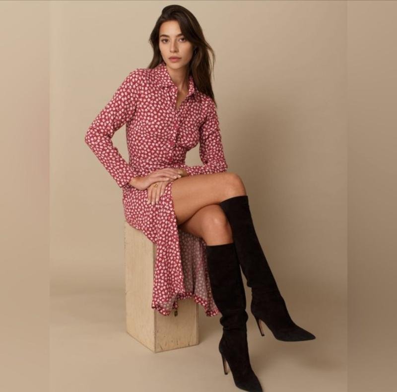 Femme Reformation Robe Blanche Viscose 40 / L / 48