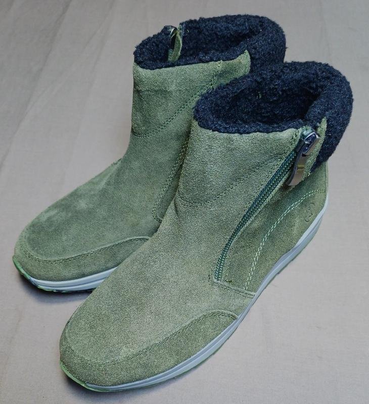 Women Lands' End Boots Khaki Suede 35.5