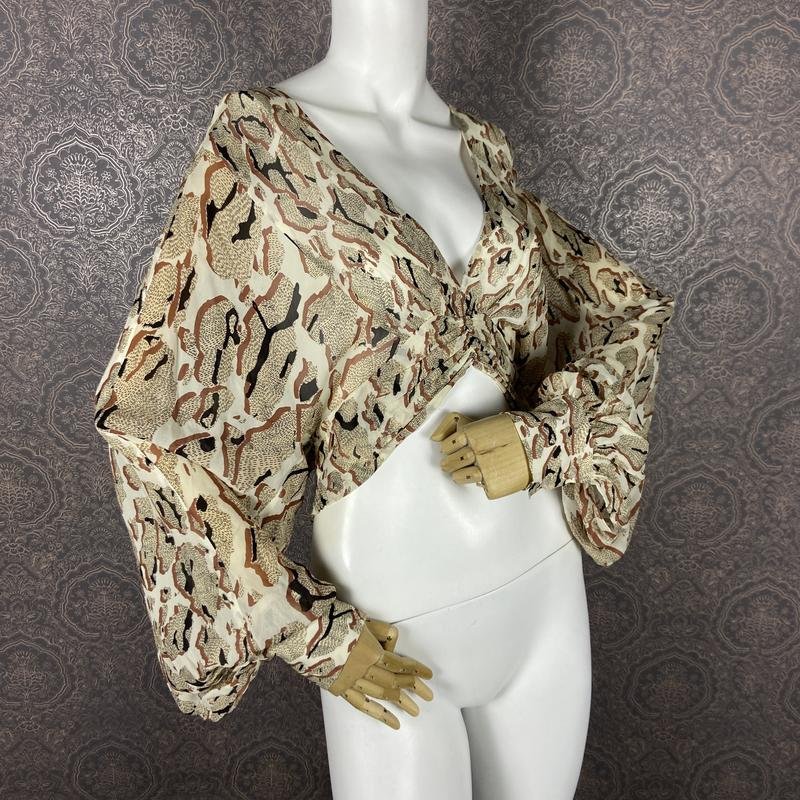 Damen Reiss Bluse Beige Viskose 38 / M / 46