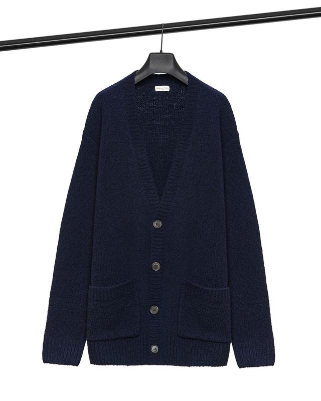 Herren Dries Van Noten Pullover Marineblau Wolle