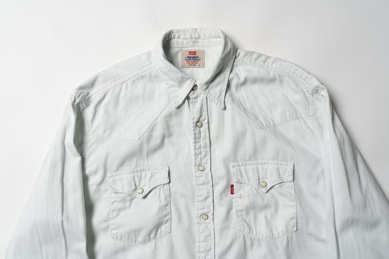 Мужской Levi's Рубашка Белая Хлопок 40 /L / 48