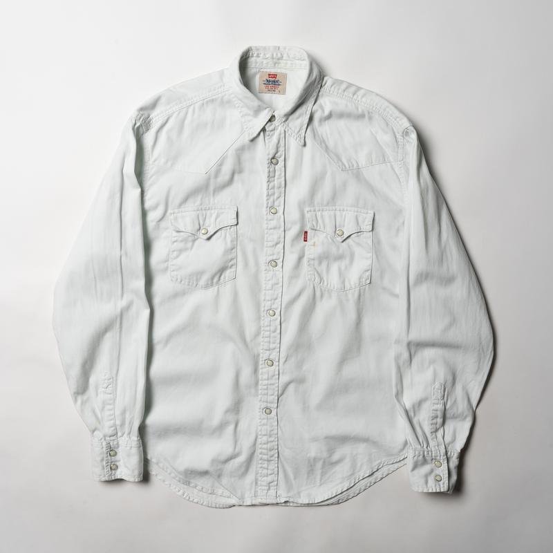 Мужской Levi's Рубашка Белая Хлопок 40 /L / 48