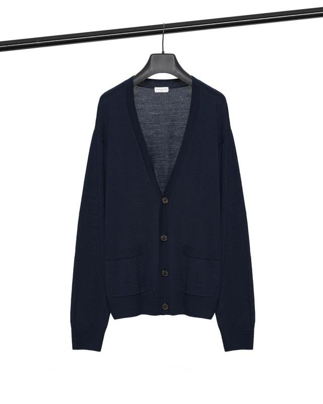 Herren Dries Van Noten Pullover Marineblau Wolle