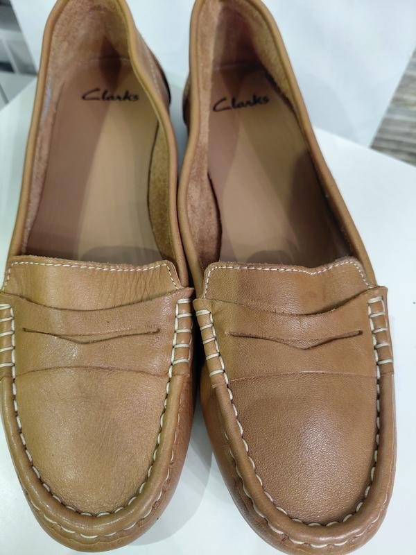 Damen Clarks Slipper Braun Leder 38.5