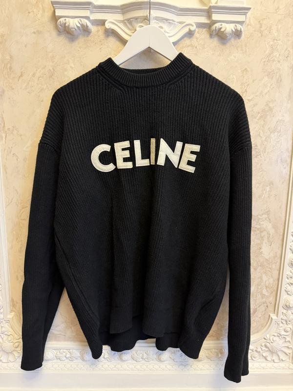 Femme Celine Pull Noir Coton S