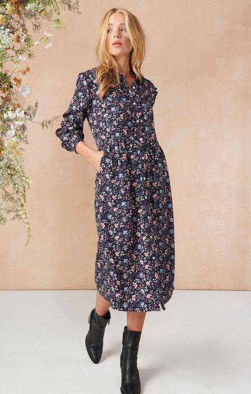 Femme Laura Ashley Robe Marine S