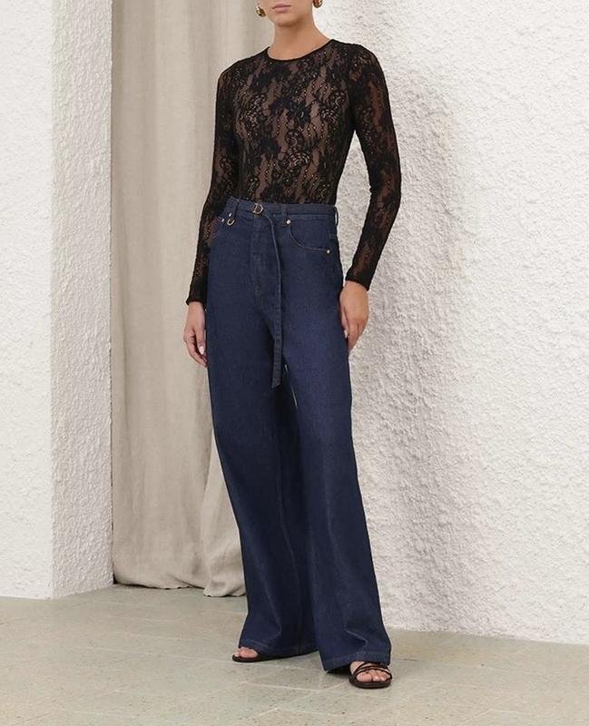 Donna ZIMMERMANN Body Nero Pizzo L