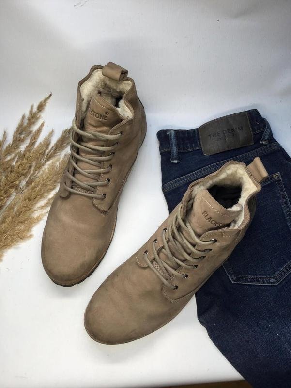 Мужские Blackstone Ботинки Бежевый Нубук 44