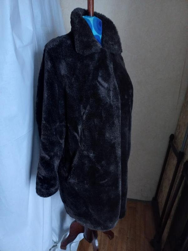 Women Etam Coat Brown Faux Fur 42 / XL / 50