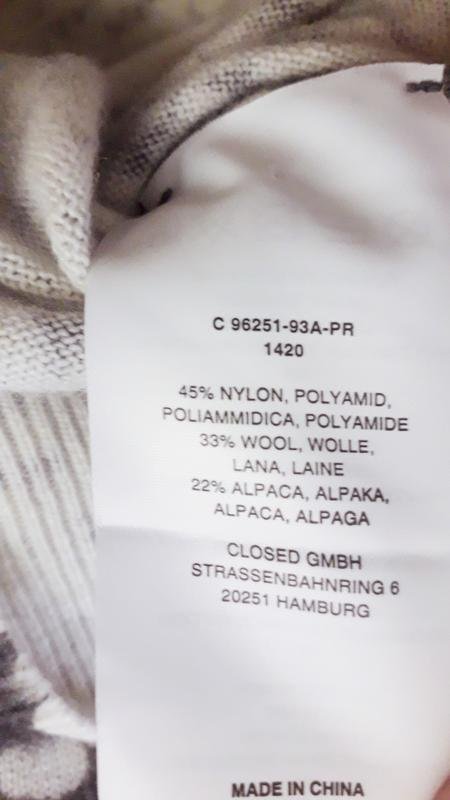 Women Closed Sweater White Wool 38