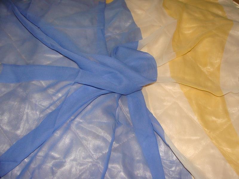 Femme Chloé Écharpe Jaune Soie