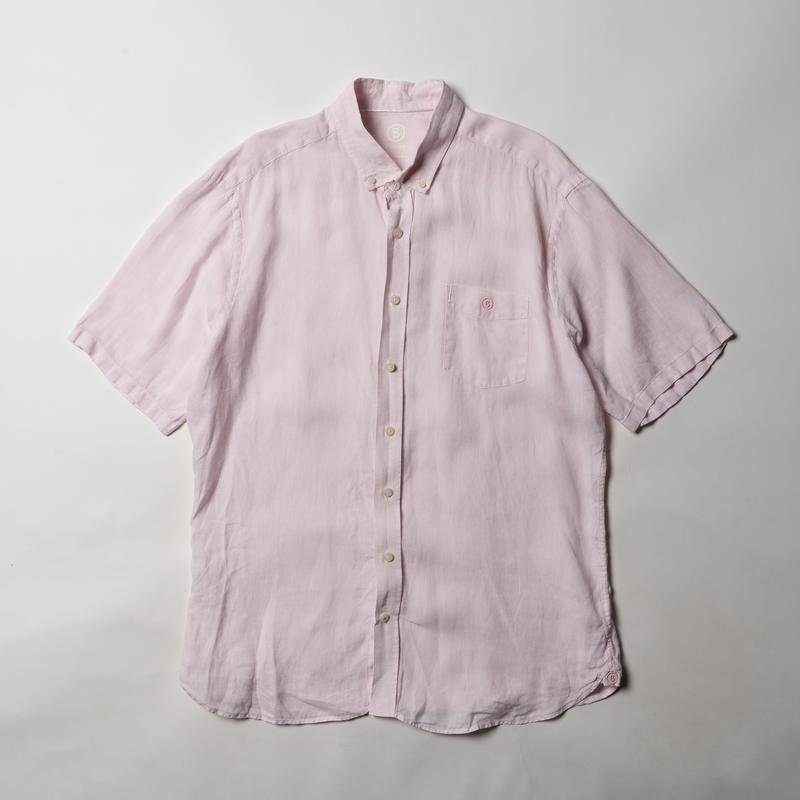 Мужской Bogner Рубашка Розовая Лен 40 /L / 48