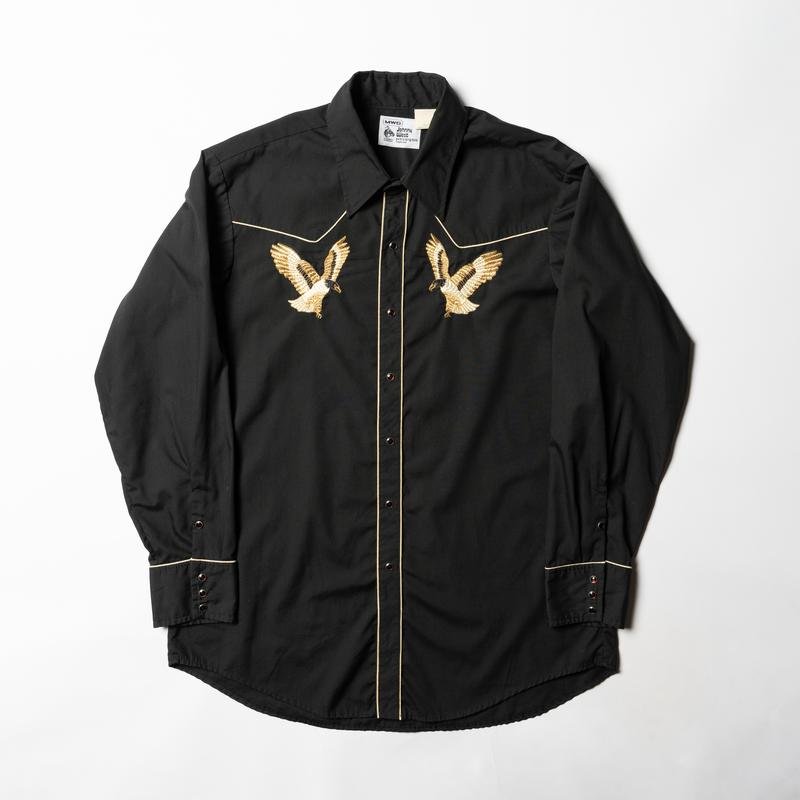 Мужской Vintage Рубашка Чёрный 42 / XL / 50
