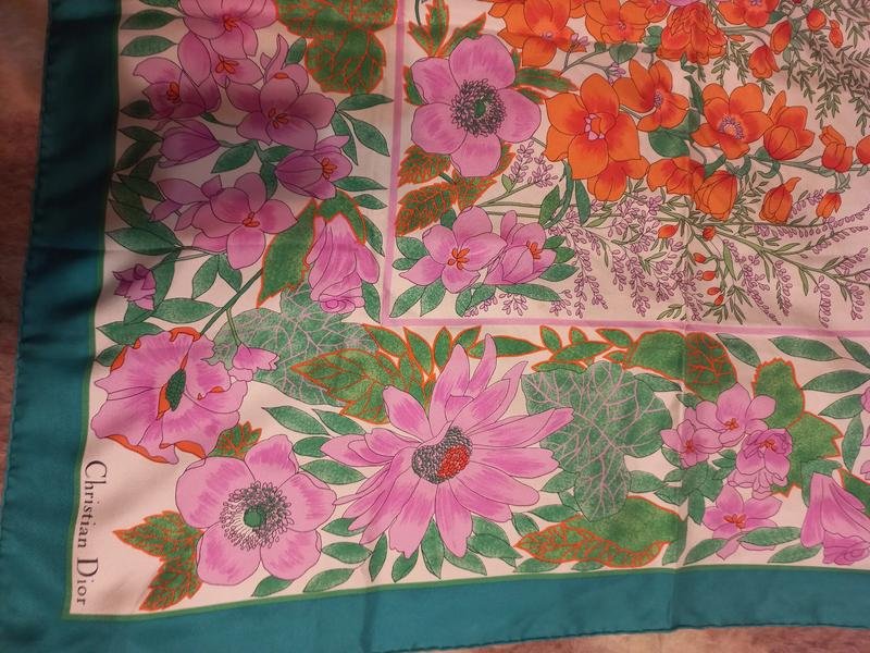Christian Dior Sciarpa Multicolore Setà