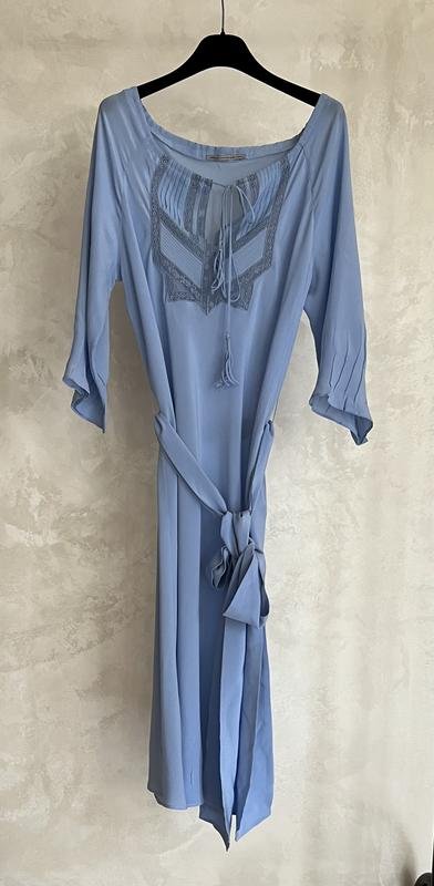 Donna Ermanno Scervino Abito Blu Setà 38 / M / 46