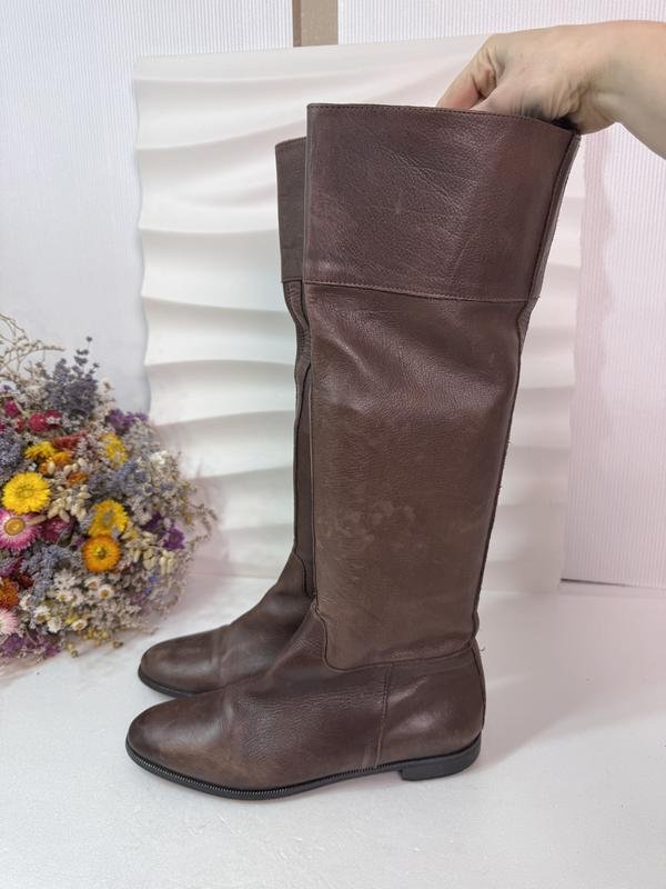 Women Navyboot Boots Brown Leather 40