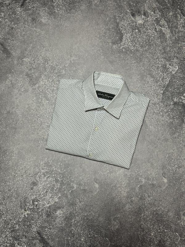 Мужской Salvatore Ferragamo Сорочка Белый Хлопок