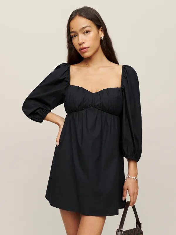 Femme Reformation Robe Noir Élasthanne 34 / XS /