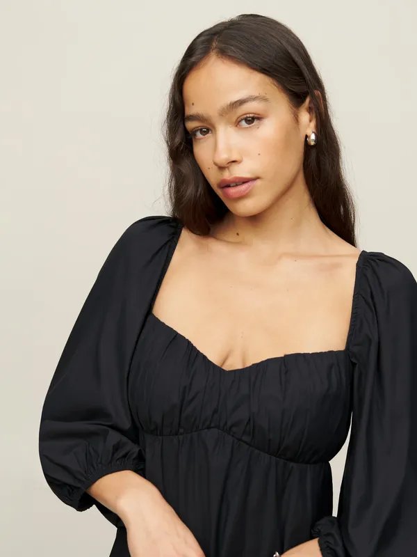 Femme Reformation Robe Noir Élasthanne 34 / XS /