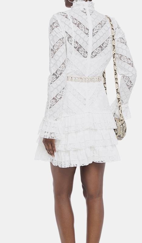 Donna ZIMMERMANN Abito Bianco Pizzo 34 / XS / 42