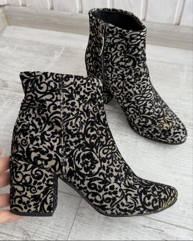 Женские VENEZIA Ботильоны Чёрный Текстиль 38