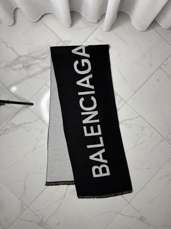 Unisex Balenciaga Scarf Black Acrylic