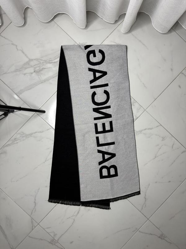 Unisex Balenciaga Scarf Black Acrylic