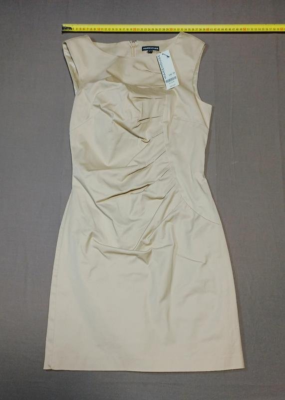 Женское Warehouse Платье Бежевое Хлопок 34