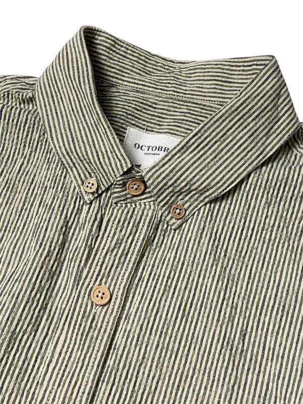 Мужской Octobre Éditions Сорочка Зелёный Хлопок