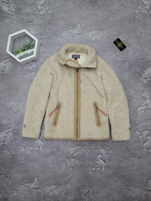 Women Patagonia Jacket White Fleece S