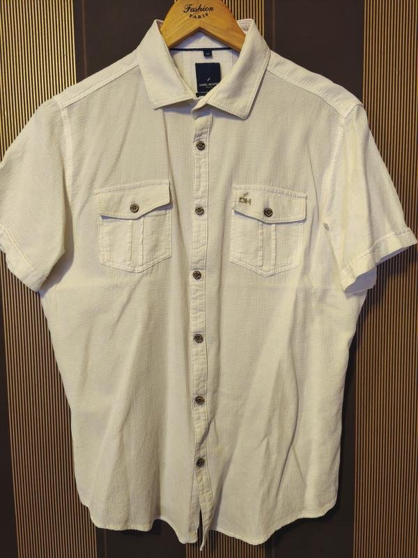 Мужской Daniel Hechter Рубашка Белая Хлопок 36 / S