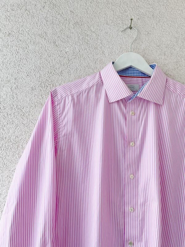Мужская Eton Рубашка Белая Хлопок 40 /L / 48