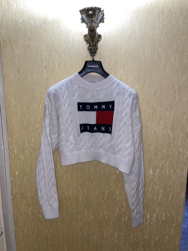 Damen Tommy Hilfiger Pullover Weiß 36 / S / 44