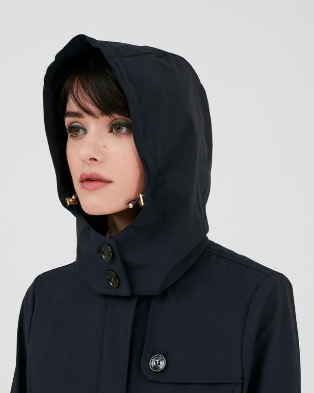 Women Woolrich Trench Coat Navy 42 / XL / 50