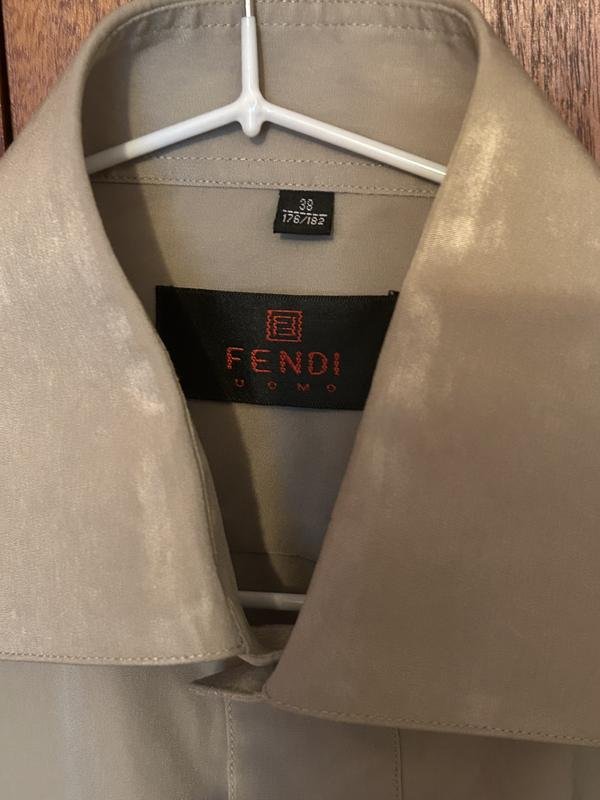 Homme Fendi Chemise Kaki 38 / M / 46