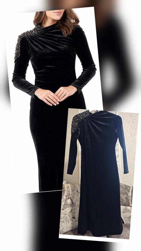 Женское Christian Dior Платье Чёрный Велюр 38