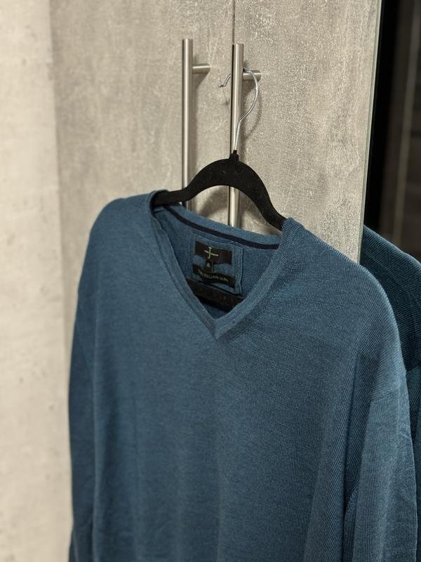 Herren Jasper Conran Pullover Marineblau Wolle 42