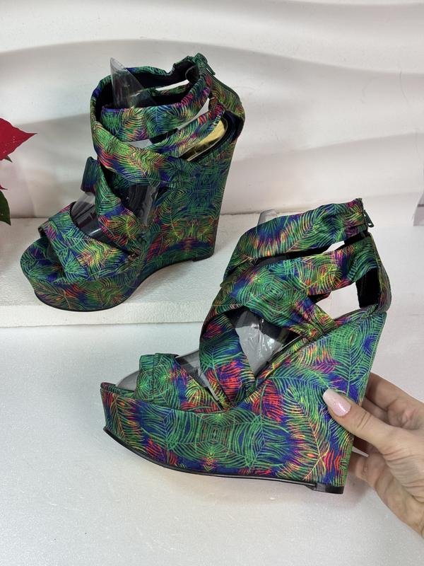 Women Mosquitos Heels Green Textile 38