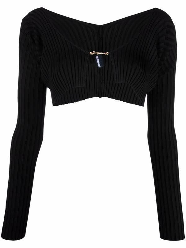 Damen Jacquemus Pullover Schwarz Baumwolle 38 / M