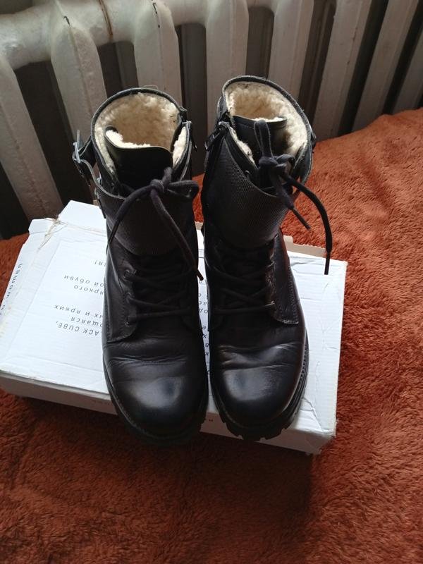 Женские Blackstone Ботинки Чёрный Кожа 37