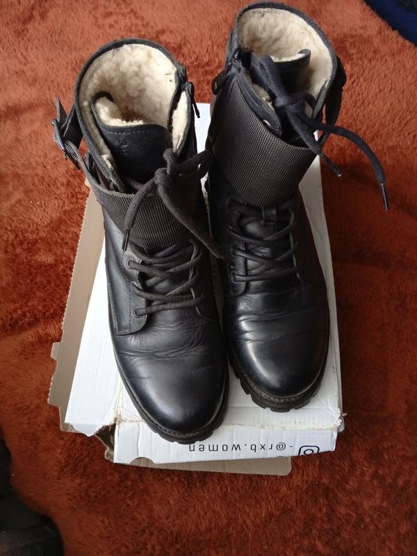 Женские Blackstone Ботинки Чёрный Кожа 37