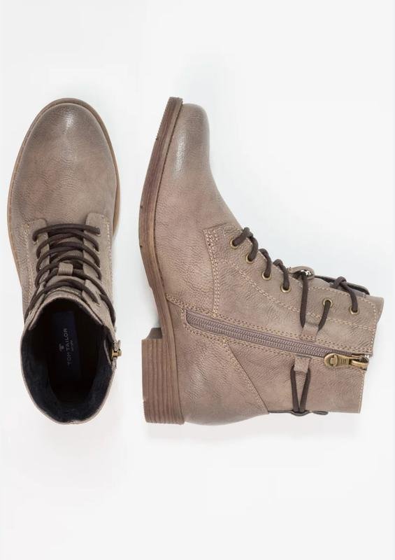 Женские Tom Tailor Ботинки Коричневый Кожа 38