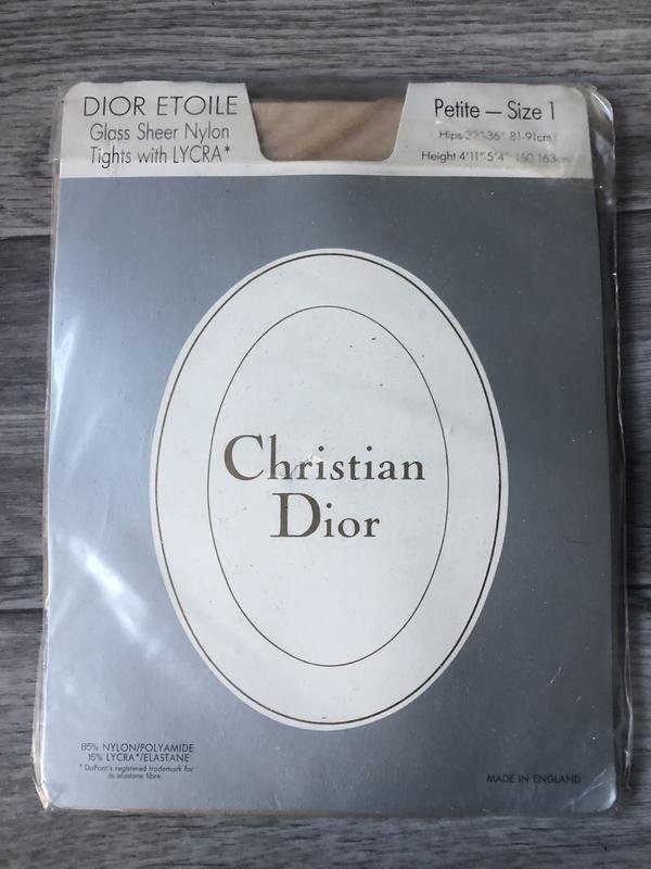 Women Christian Dior Tights Beige Nylon 36 / S /
