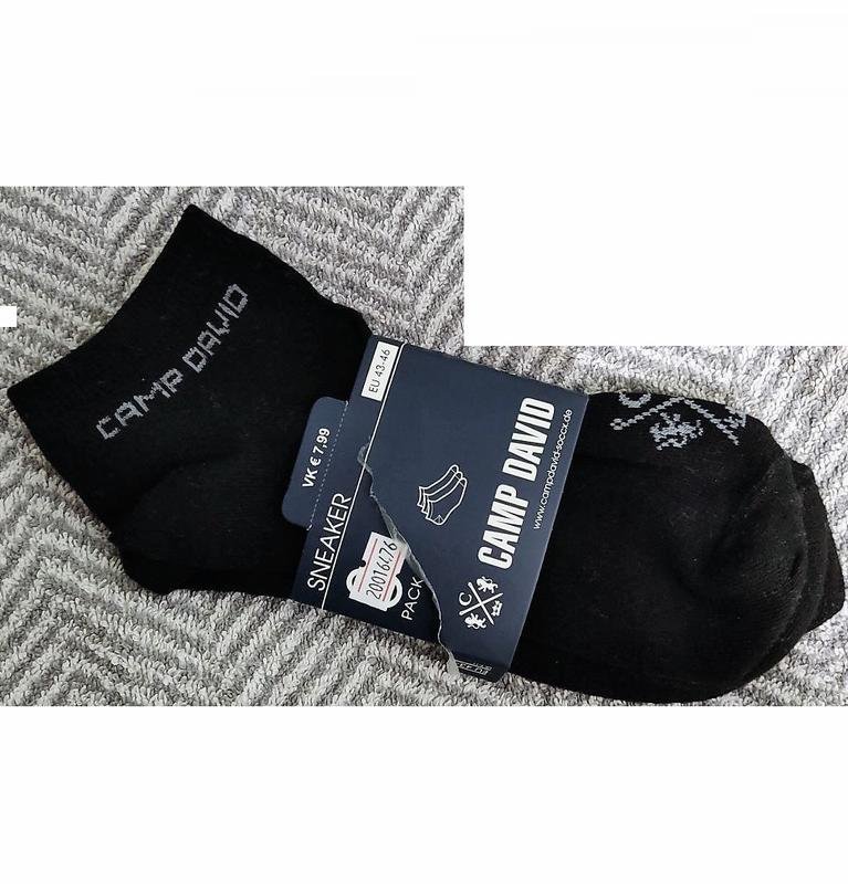 Men Camp David Socks Black Cotton 45